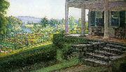 Walter I Cox The Front Porch oil painting on canvas